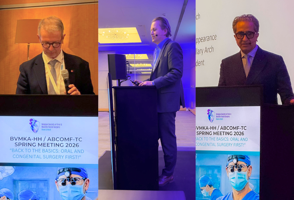 Dr. Van Hemelen, Dr. Vercruysse en Prof. dr. Nadjmi met ZMACK op BVMKA-HH